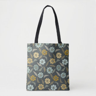 Green Botanical Bloom Tote Bag