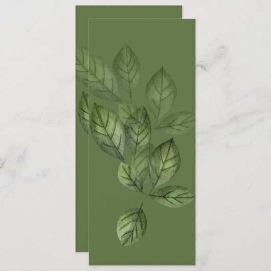 Green Botanical Book Mark (Front/Back)