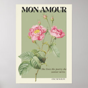 Green Botanical Flower Poster Room Decor