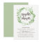 Green Botanical Leaves Wreath Couples Shower