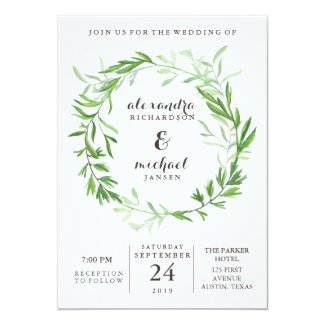 Greenery Wedding Invitations