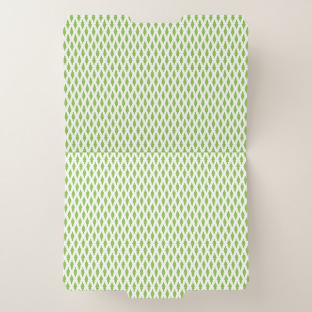 Green Botanical Pattern File Folder (Inside Center)