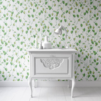 Green Botanical Pattern Wallpaper Peel & Stick Wallpaper