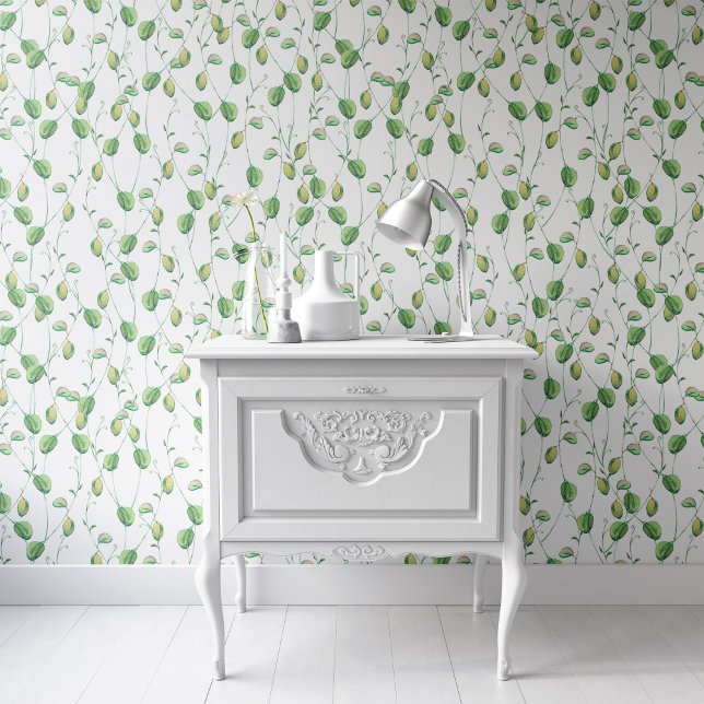 Green Botanical Pattern Wallpaper Peel & Stick Wallpaper (Creator Uploaded)
