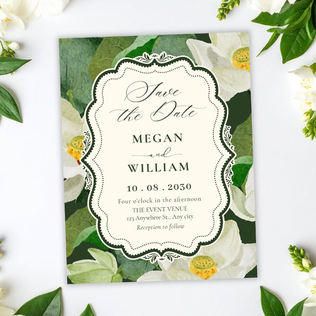 Green Botanical wedding Save The Date (Creator Uploaded)