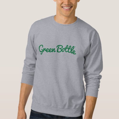 Green Bottle brand sweatshirt green on grey