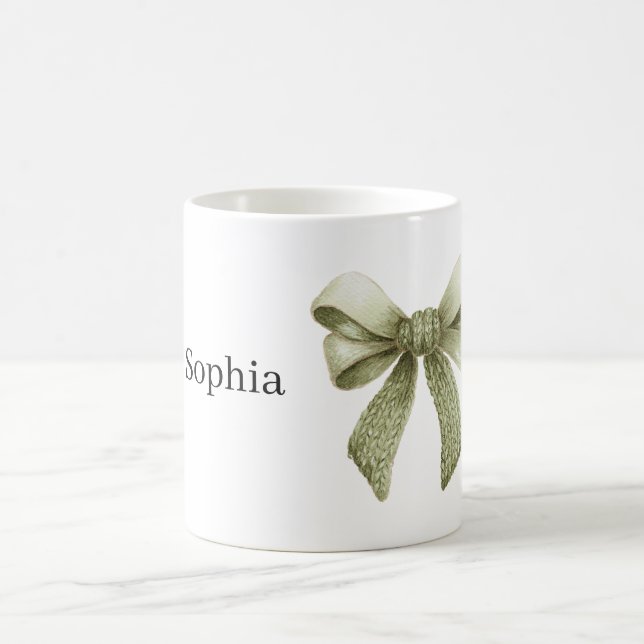 Green Bow Coffee Mug (Center)