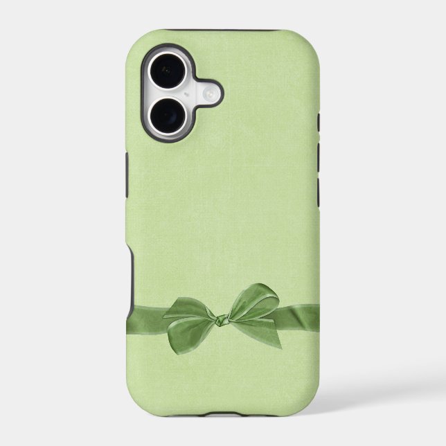 Green Bow Iphone Case (Back)