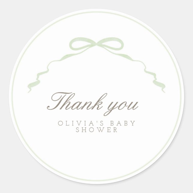 Green Bow Sticker (Front)