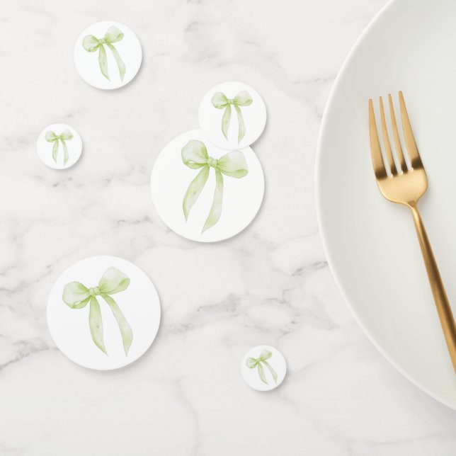 Green Bow Table Confetti (Group)