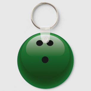 GREEN BOWLING BALL KEYCHAIN