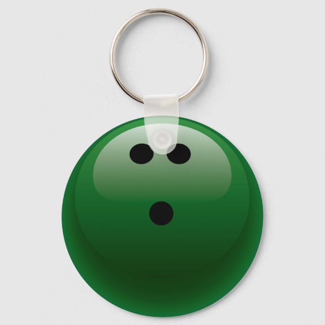 GREEN BOWLING BALL KEYCHAIN (Front)