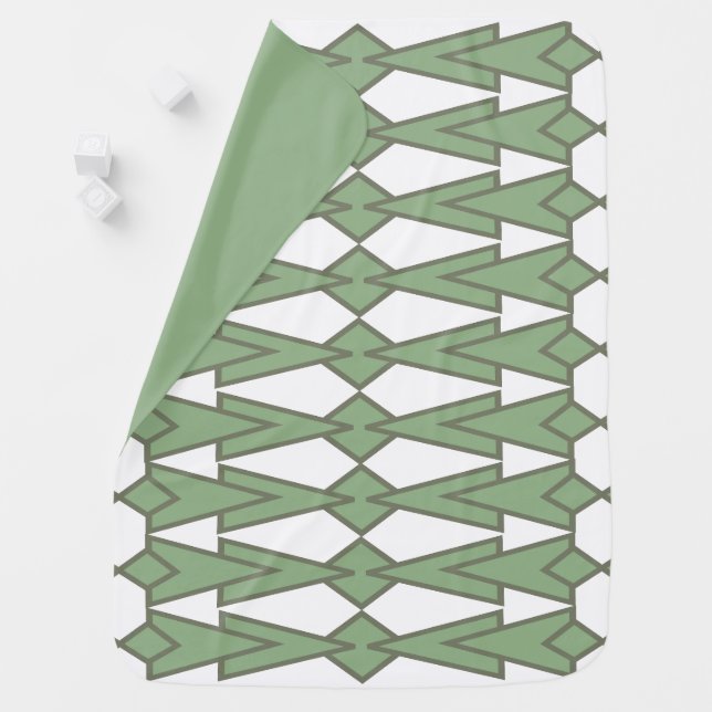 Green Bowties  Baby Blanket (In Situ)