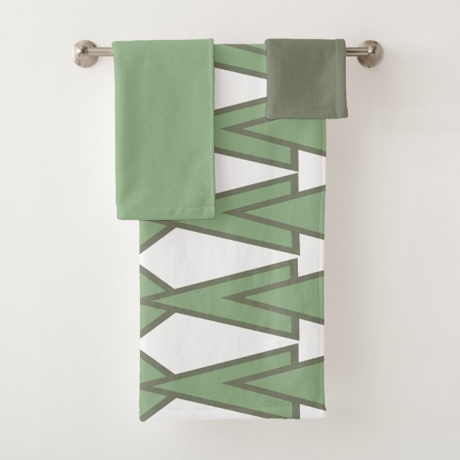 Green Bowties  Bath Towel Set (Insitu)