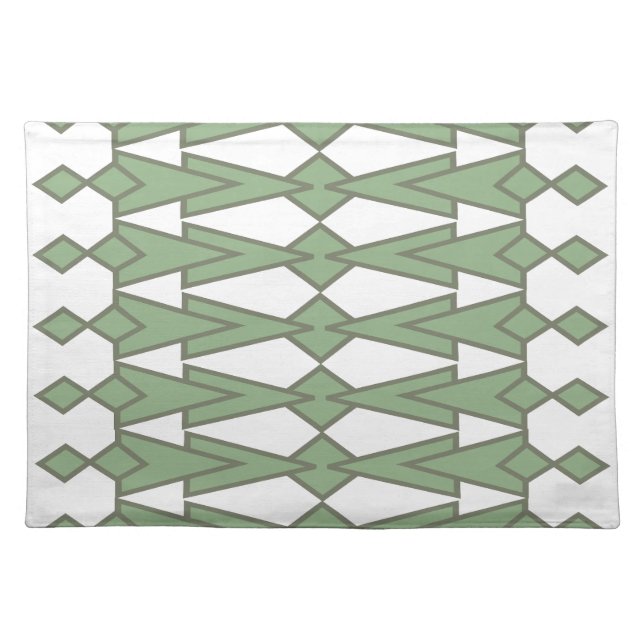 Green Bowties  Cloth Placemat (Front)