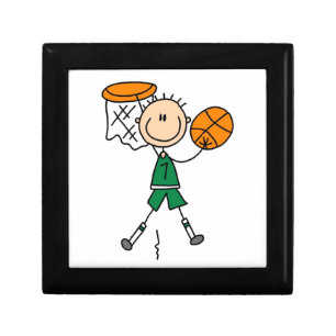 Green Boy Basketball Player t-shirts and Gifts Jewelry Box