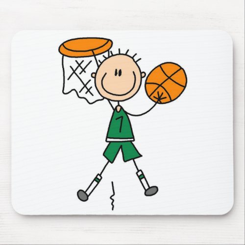 Green Boy Basketball Player t_shirts and Gifts Mouse Pad