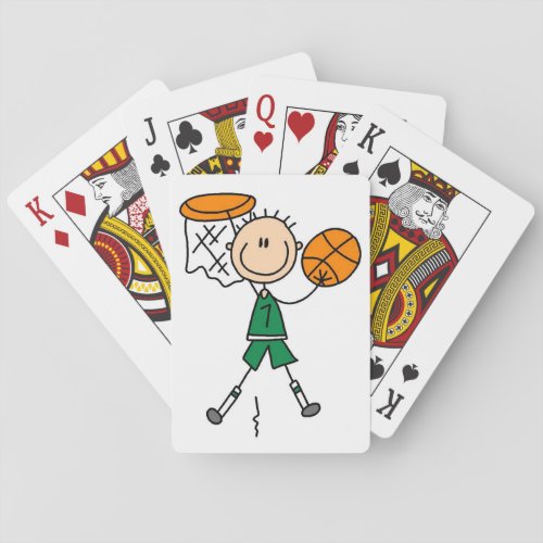 Green Boy Basketball Player t_shirts and Gifts Poker Cards