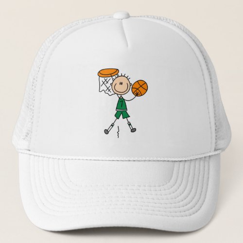Green Boy Basketball Player t_shirts and Gifts Trucker Hat