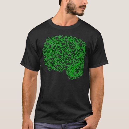 Green Brain Psych Psychology Cerebral Cortex Corti T_Shirt