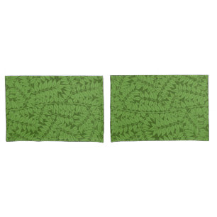 Green Branch Pattern (Jungle Art) (William Morris) Pillow Case