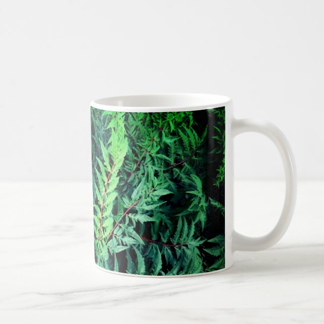 Green branches coffee mug (Right)
