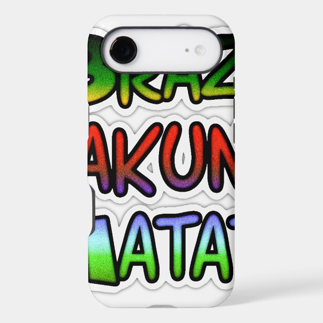 Green Brazil Hakuna Matata Gifts Case-Mate iPhone Case (Back)