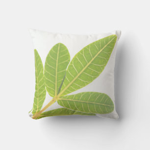 Green Brazilian holly leaves Cushion Throw Pillow