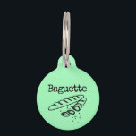 Green bread Baguette Pet ID Tag<br><div class="desc">Green bread Baguette</div>