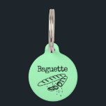 Green bread Baguette Pet ID Tag<br><div class="desc">Green bread Baguette</div>