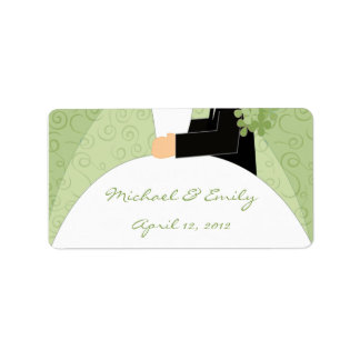 Green Bridal Shower and Wedding Favor Labels