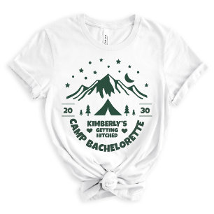 Green Bride Camping Bachelorette Party BVI Tri-Blend Shirt