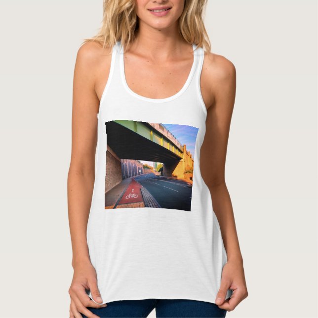 Green bridge  tank top (Front)