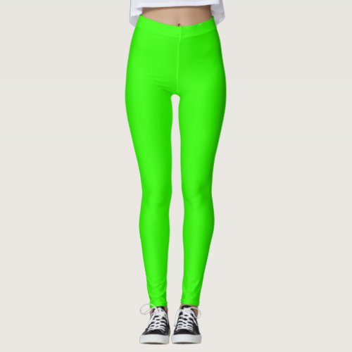 GREEN bright  _ 2022 color fashion trend Leggings