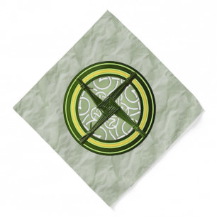 Green Brigid's Cross on Green Bandana