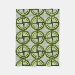 Green Brigid's Cross on Green Fleece Blanket