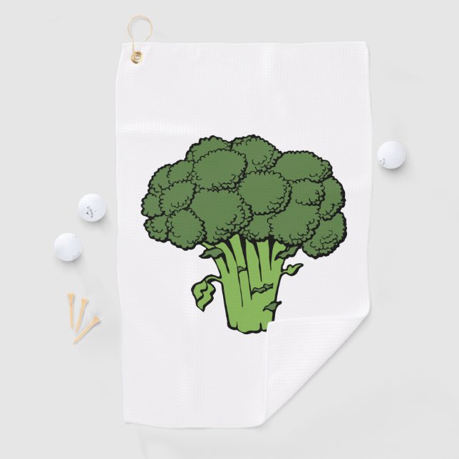 Green Broccoli Golf Towel (InSitu)