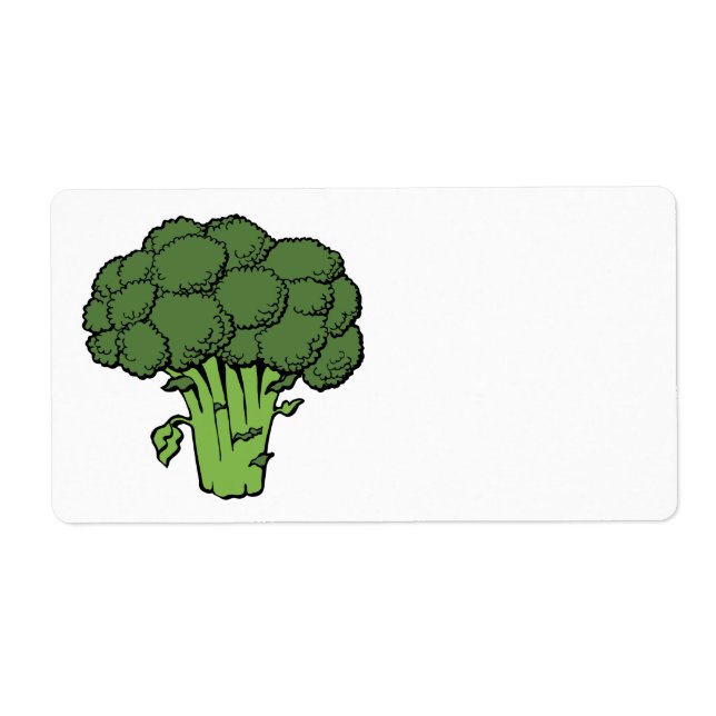 Green Broccoli Label (Front)