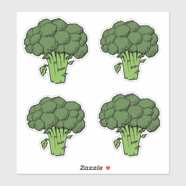 Green Broccoli Sticker (Sheet)
