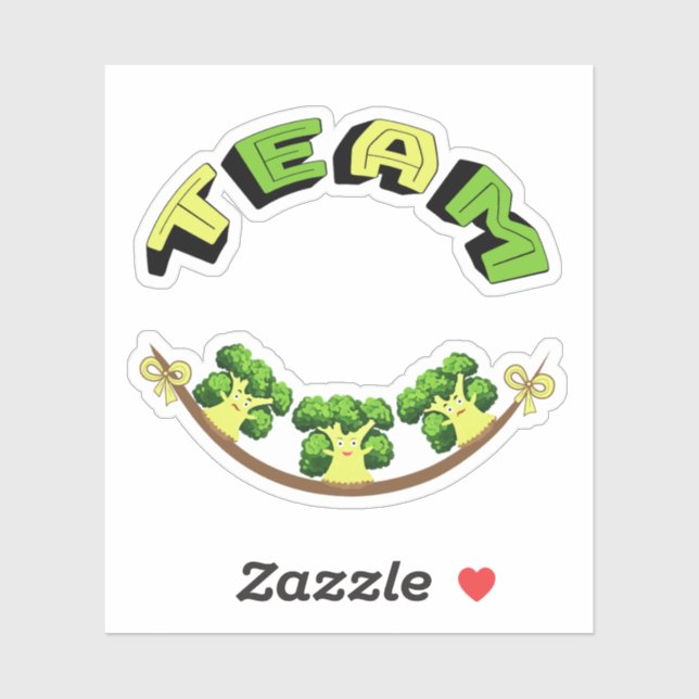 Green broccoli sticker (Sheet)