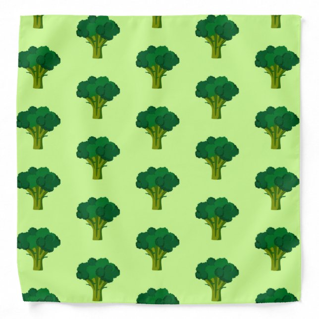 Green Broccoli Vegetable Healthy Eating Veggie Bandana (Front)