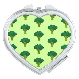 Green Broccoli Vegetable Healthy Eating Veggie Compact Mirror