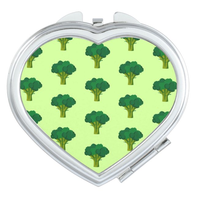 Green Broccoli Vegetable Healthy Eating Veggie Compact Mirror (Front)