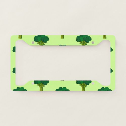 Green Broccoli Vegetable Healthy Eating Veggie License Plate Frame