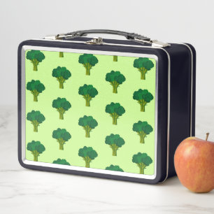 Green Broccoli Vegetable Healthy Eating Veggie Metal Lunch Box