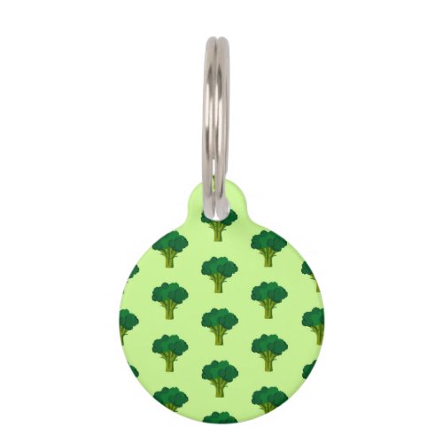 Green Broccoli Vegetable Healthy Eating Veggie Pet ID Tag