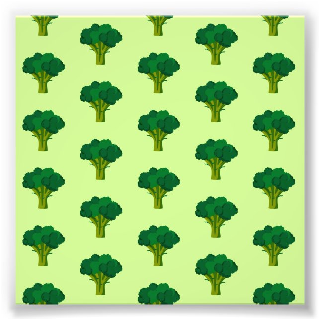 Green Broccoli Vegetable Healthy Eating Veggie Photo Print (Front)