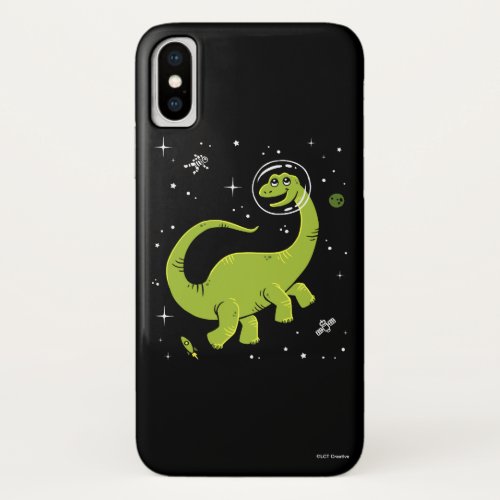 Green Brontosaurus Dinos In Space iPhone X Case