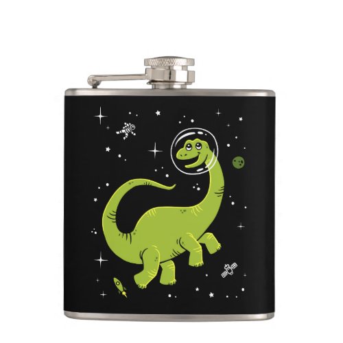 Green Brontosaurus Dinos In Space Flask