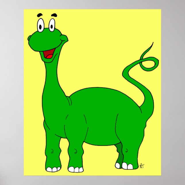 Green Brontosaurus Poster (Front)